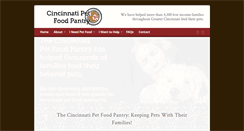 Desktop Screenshot of cincinnatipetfoodpantry.org